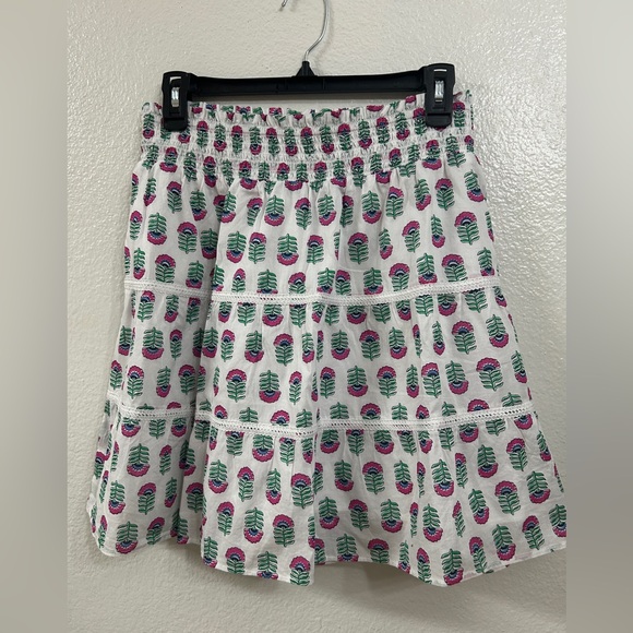 J. Crew Smocked Tiered Mini Skirt BR644 Size: Medium NWT - Picture 2 of 11